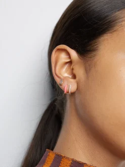 PARFOIS Conjunto De Pendientes Con Circonitas Y Esmalte Multicor Cheap