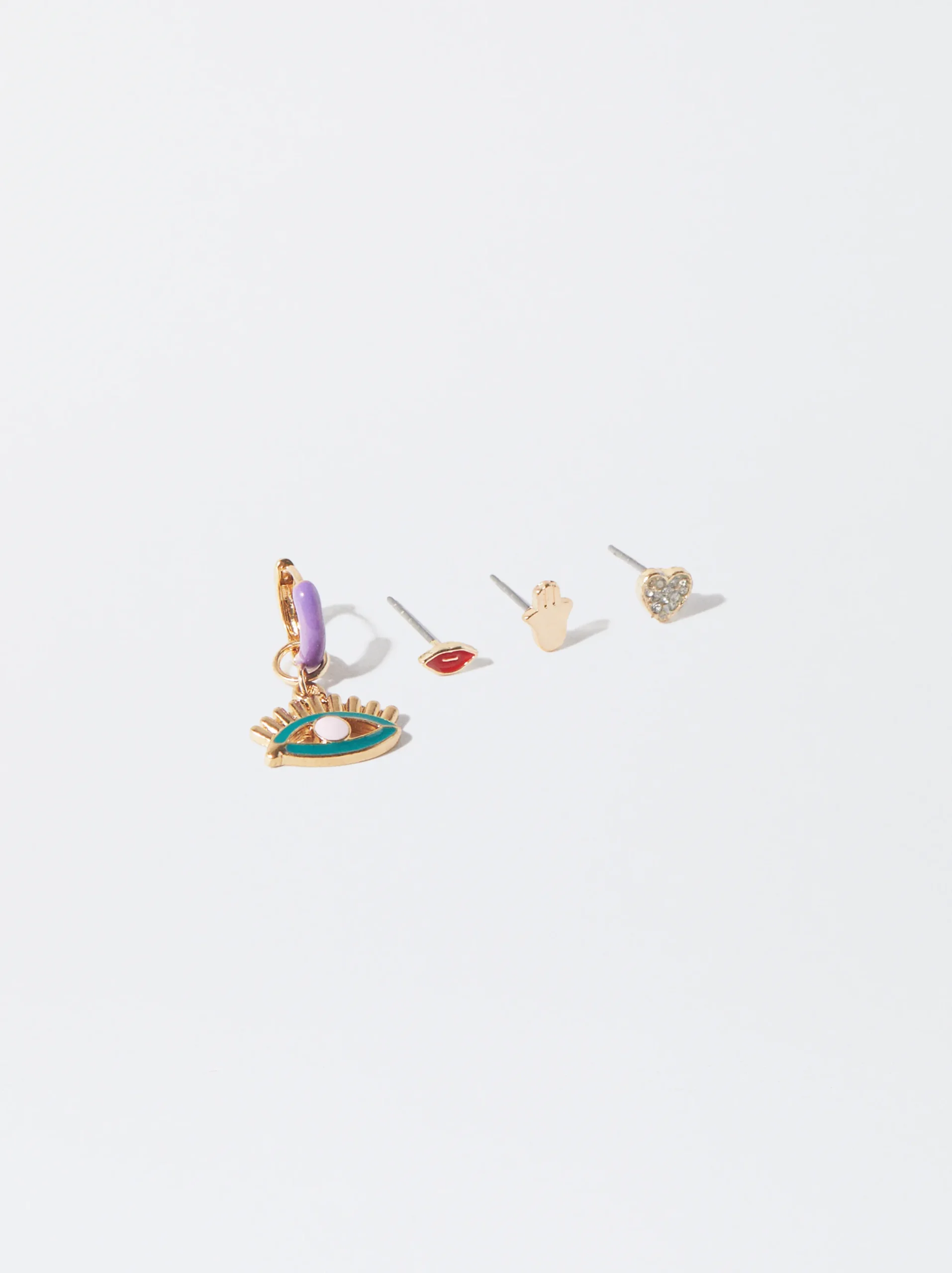 PARFOIS Conjunto De Pendientes Con Circonitas Multicor Online