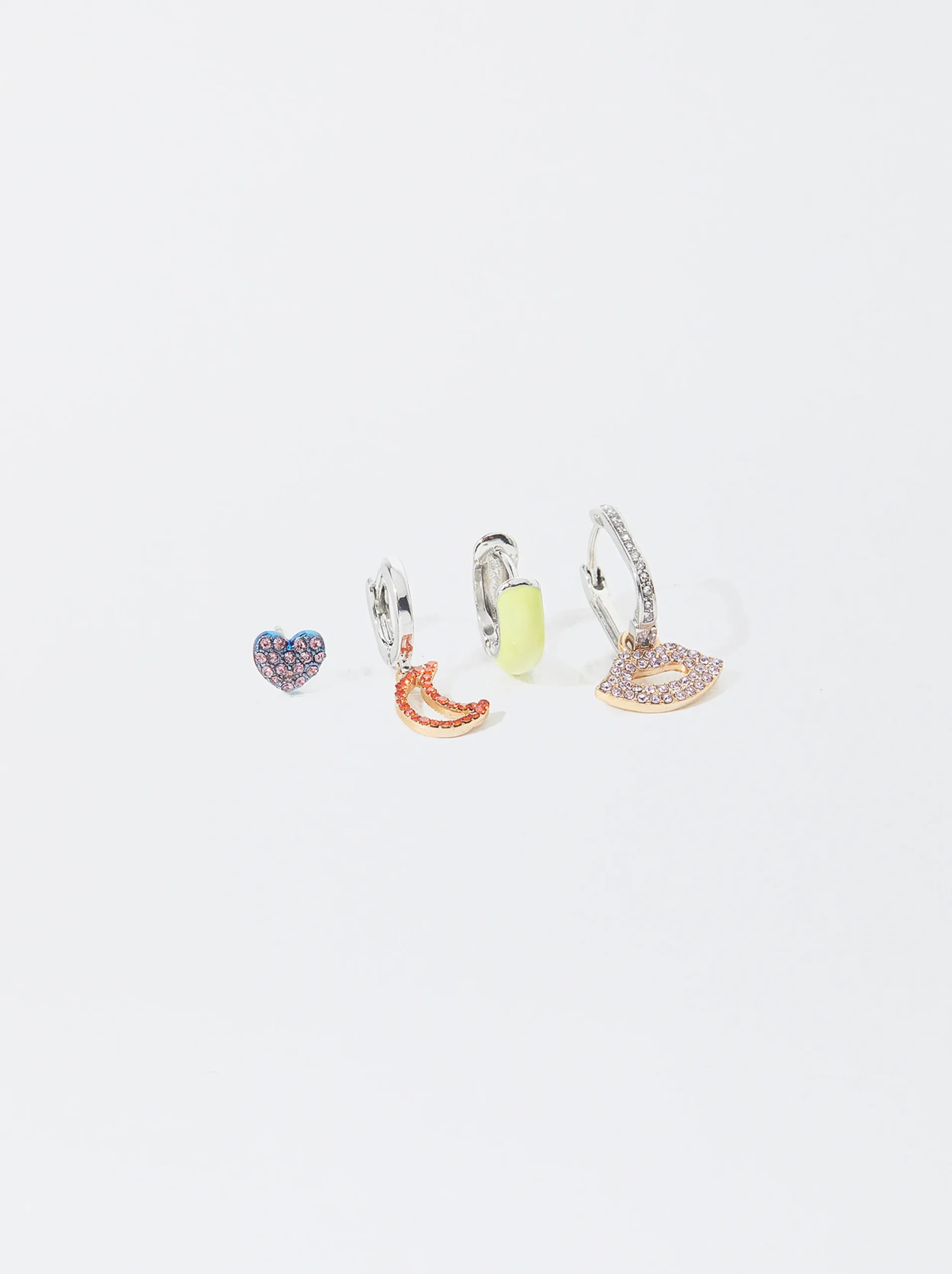 PARFOIS Conjunto De Pendientes Con Circonitas Multicor Outlet