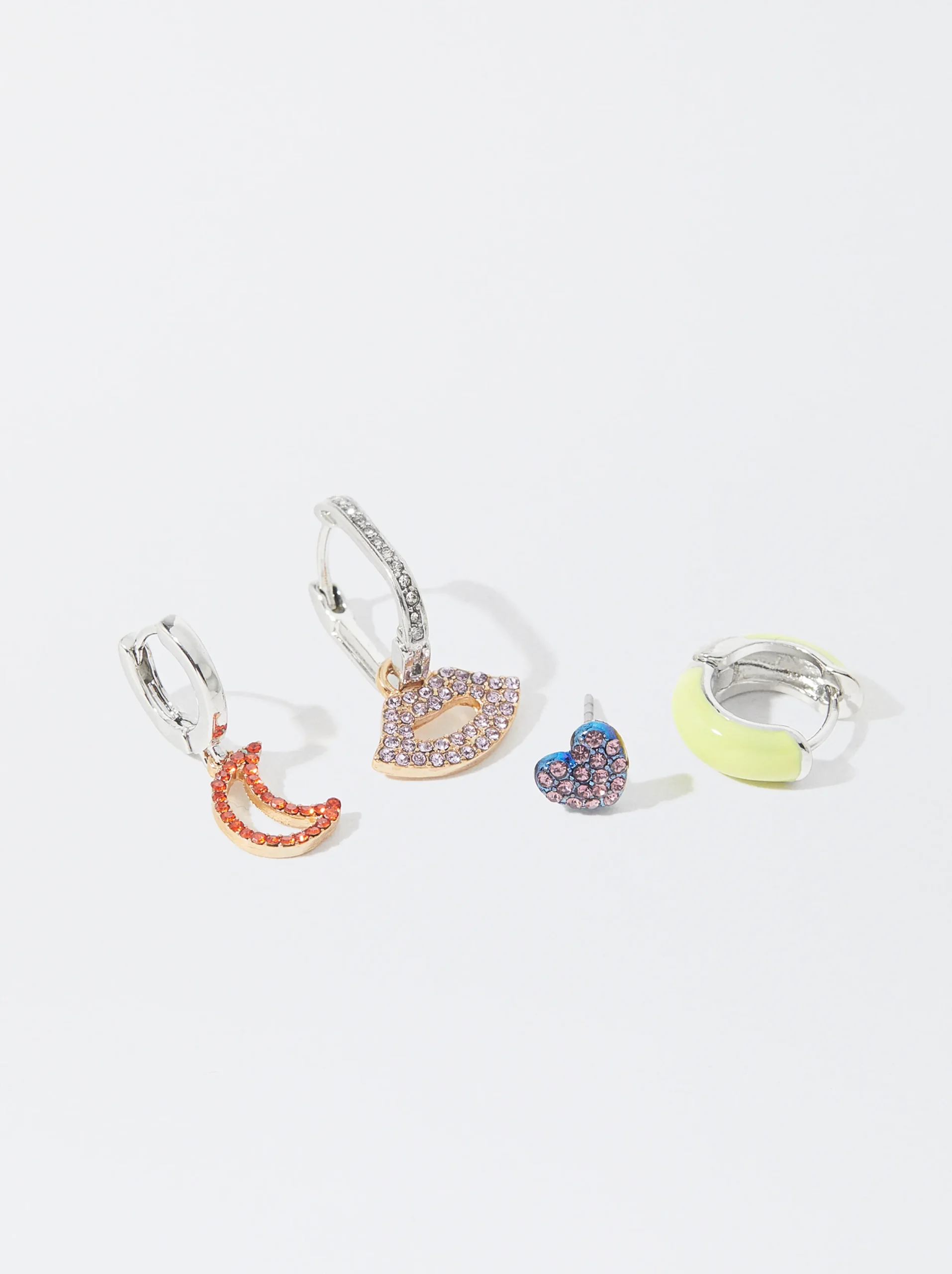 PARFOIS Conjunto De Pendientes Con Circonitas Multicor Outlet