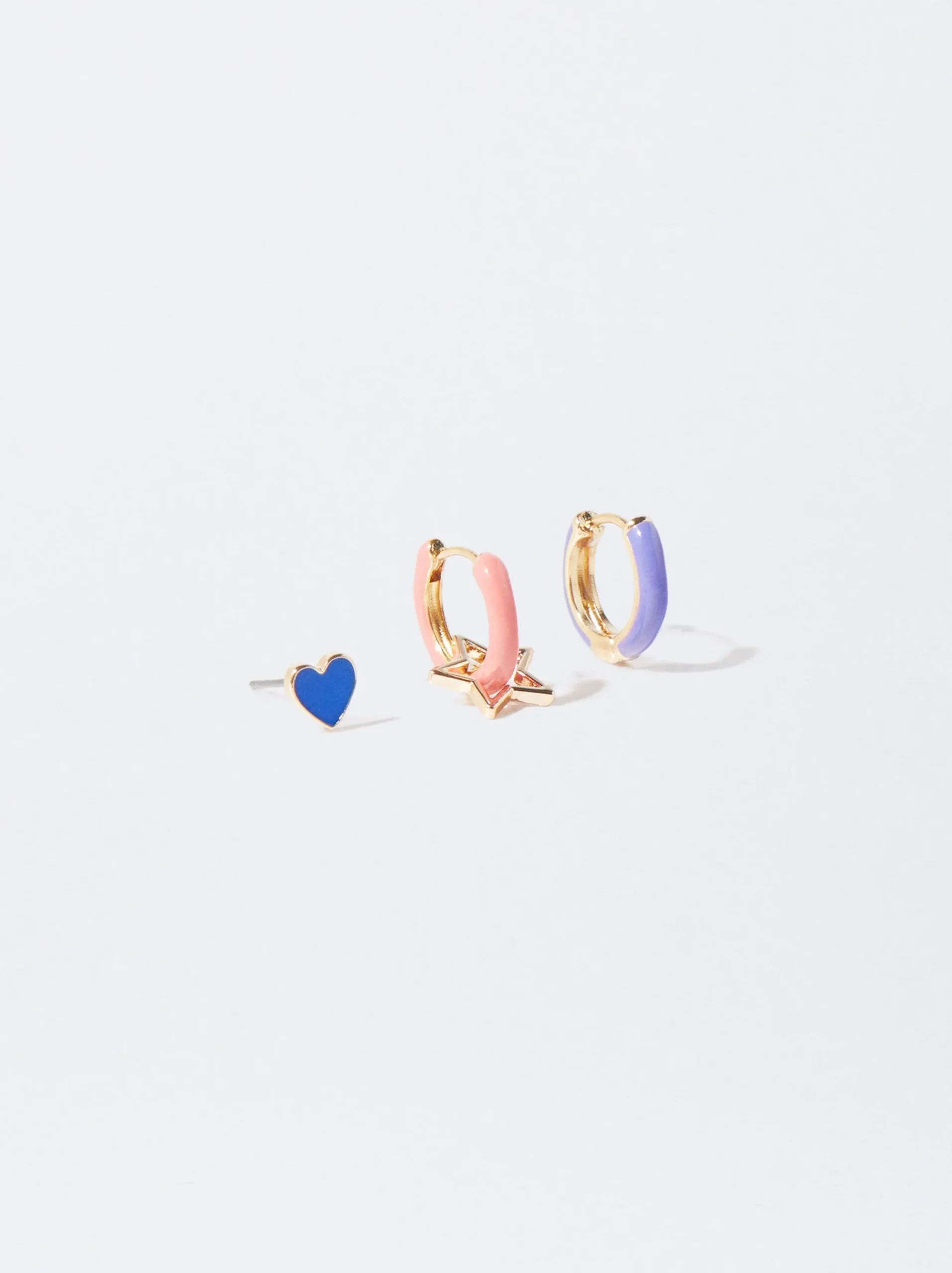 PARFOIS Conjunto De Pendientes Con Esmalte Multicor Best