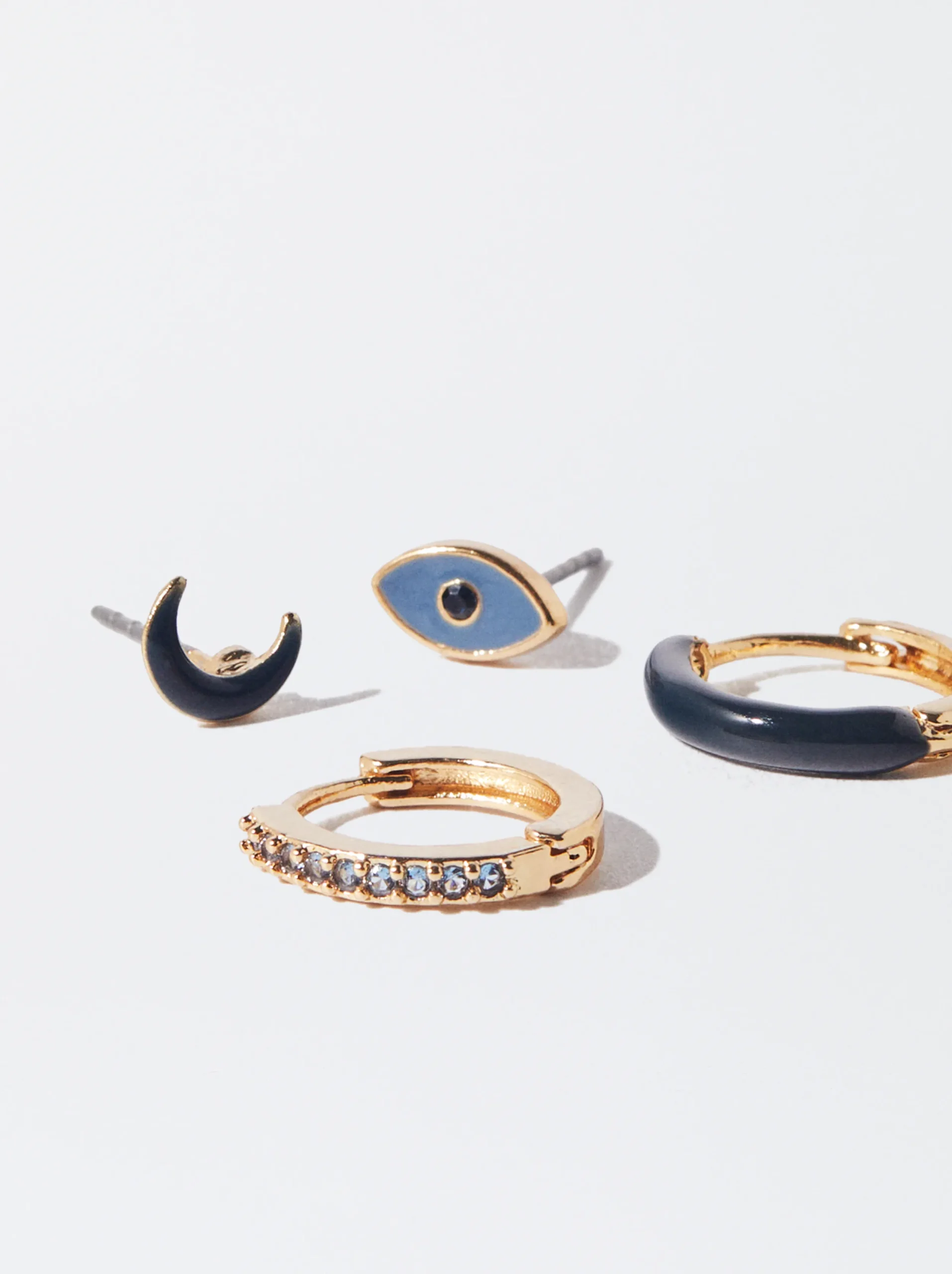 PARFOIS Conjunto De Pendientes Con Circonitas Multicor Best Sale