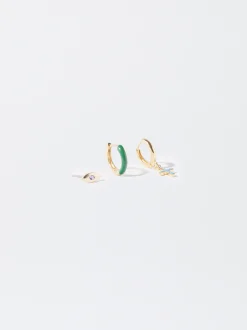 PARFOIS Conjunto De Pendientes Con Circonitas Multicor Discount