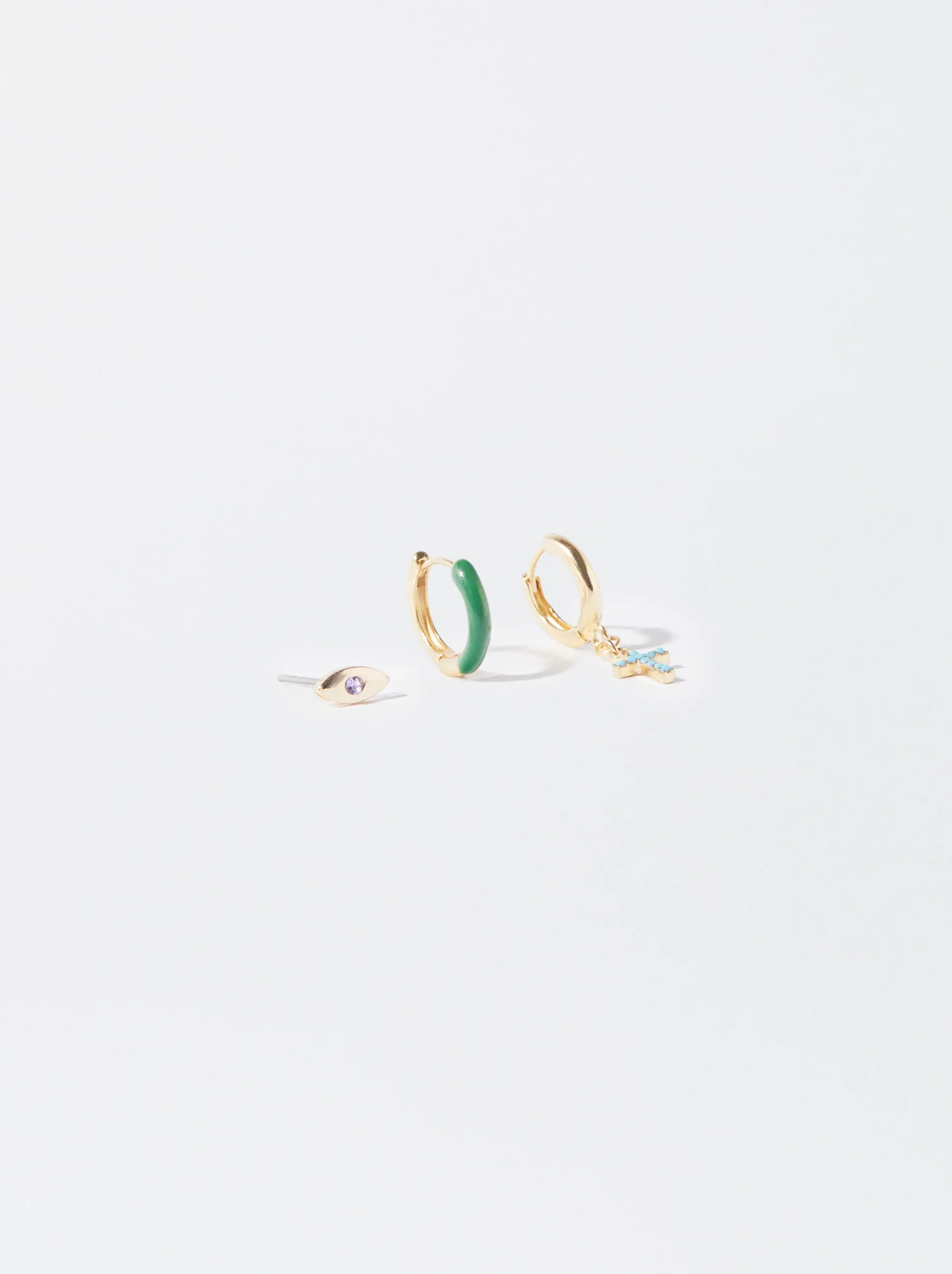 PARFOIS Conjunto De Pendientes Con Circonitas Multicor Discount