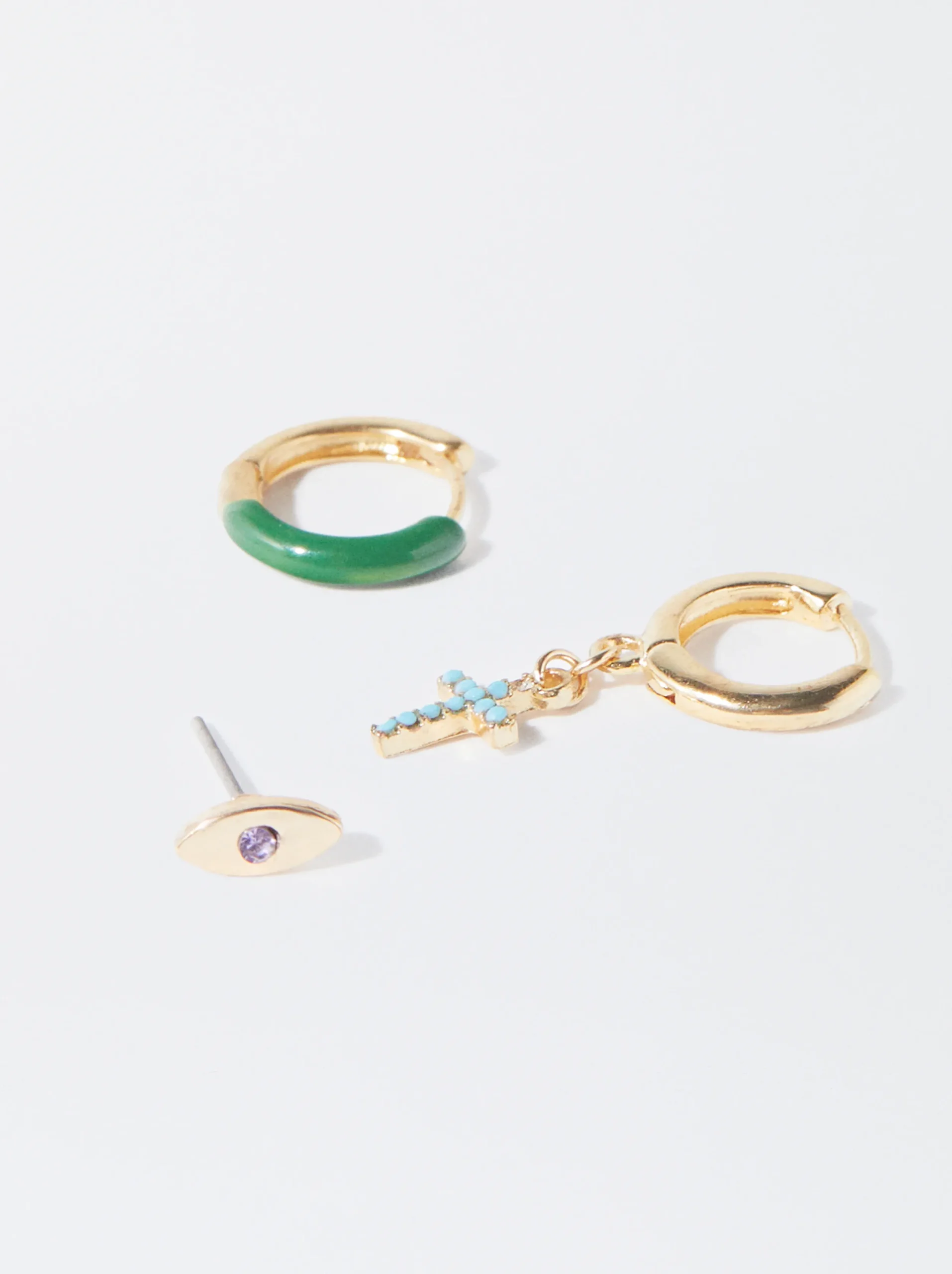PARFOIS Conjunto De Pendientes Con Circonitas Multicor Discount