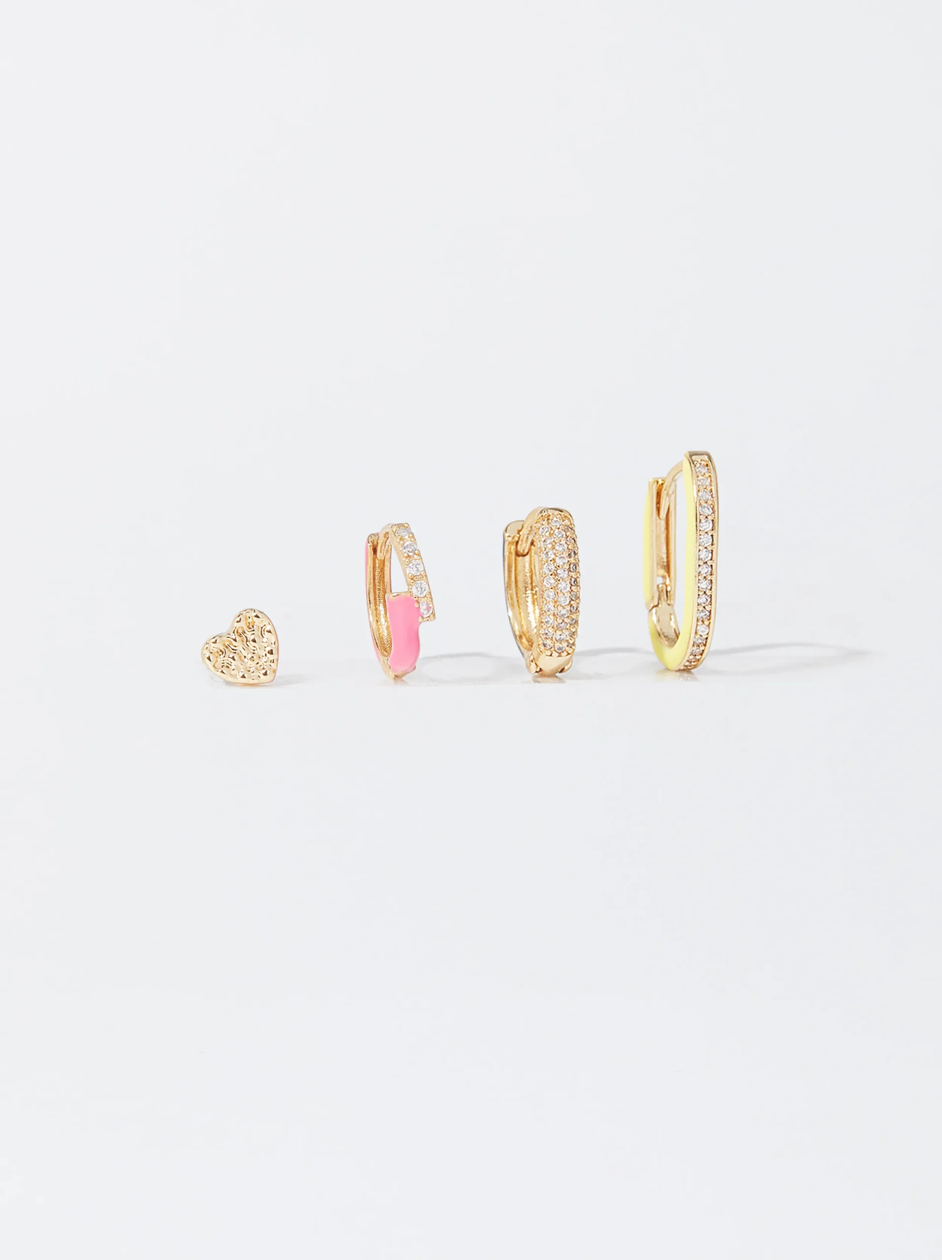 PARFOIS Conjunto De Pendientes Con Circonitas Multicor Discount
