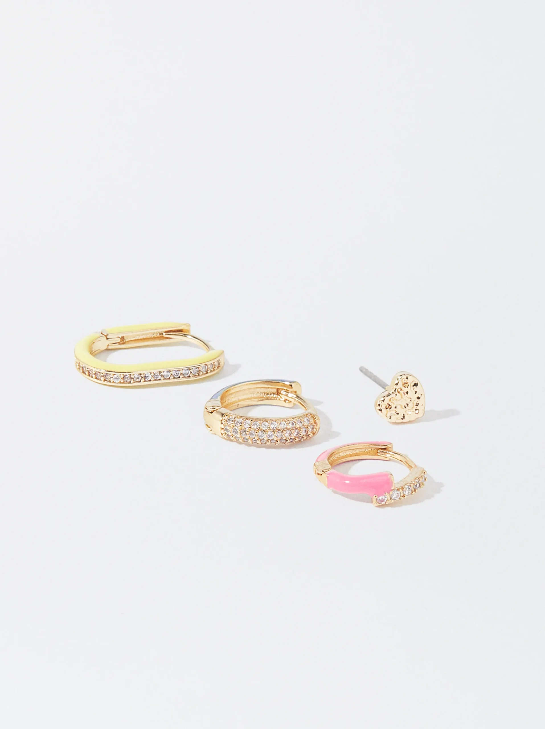 PARFOIS Conjunto De Pendientes Con Circonitas Multicor Discount