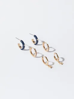 PARFOIS Conjunto De Pendientes Con Circonitas Multicor Online