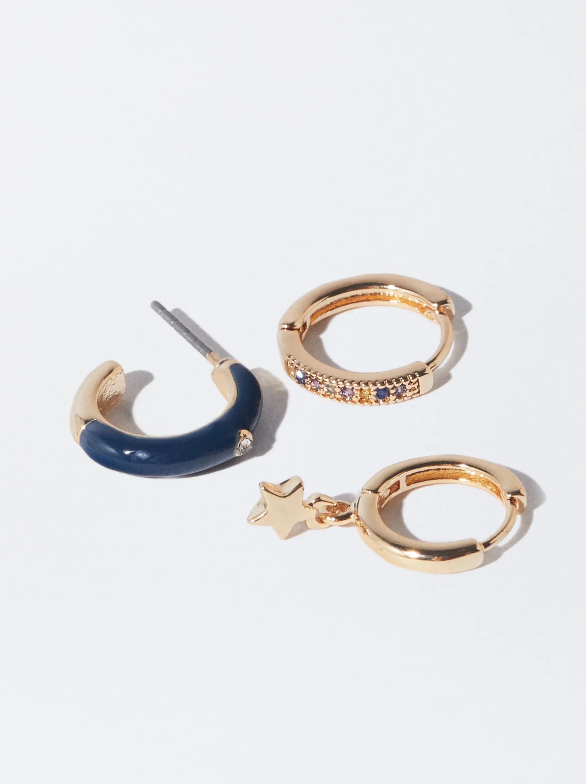 PARFOIS Conjunto De Pendientes Con Circonitas Multicor Online