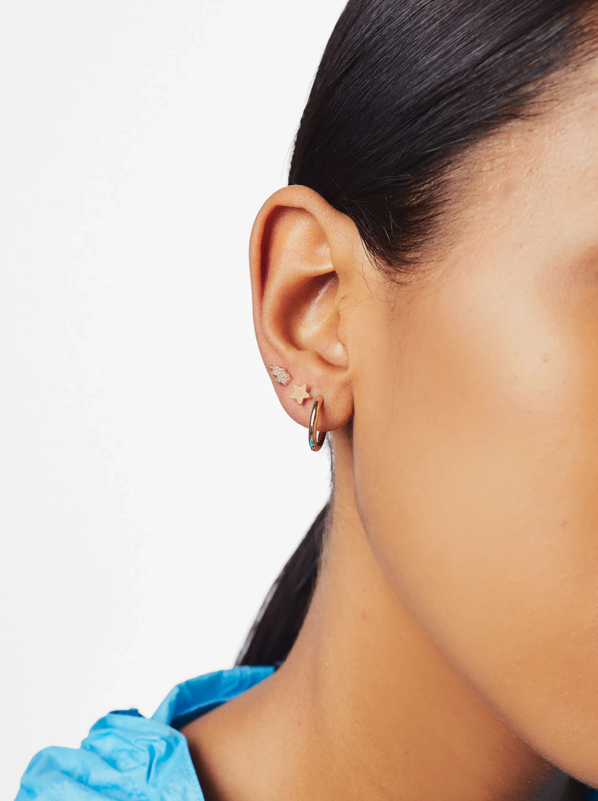 PARFOIS Conjunto De Pendientes Con Cristales Dorado Shop