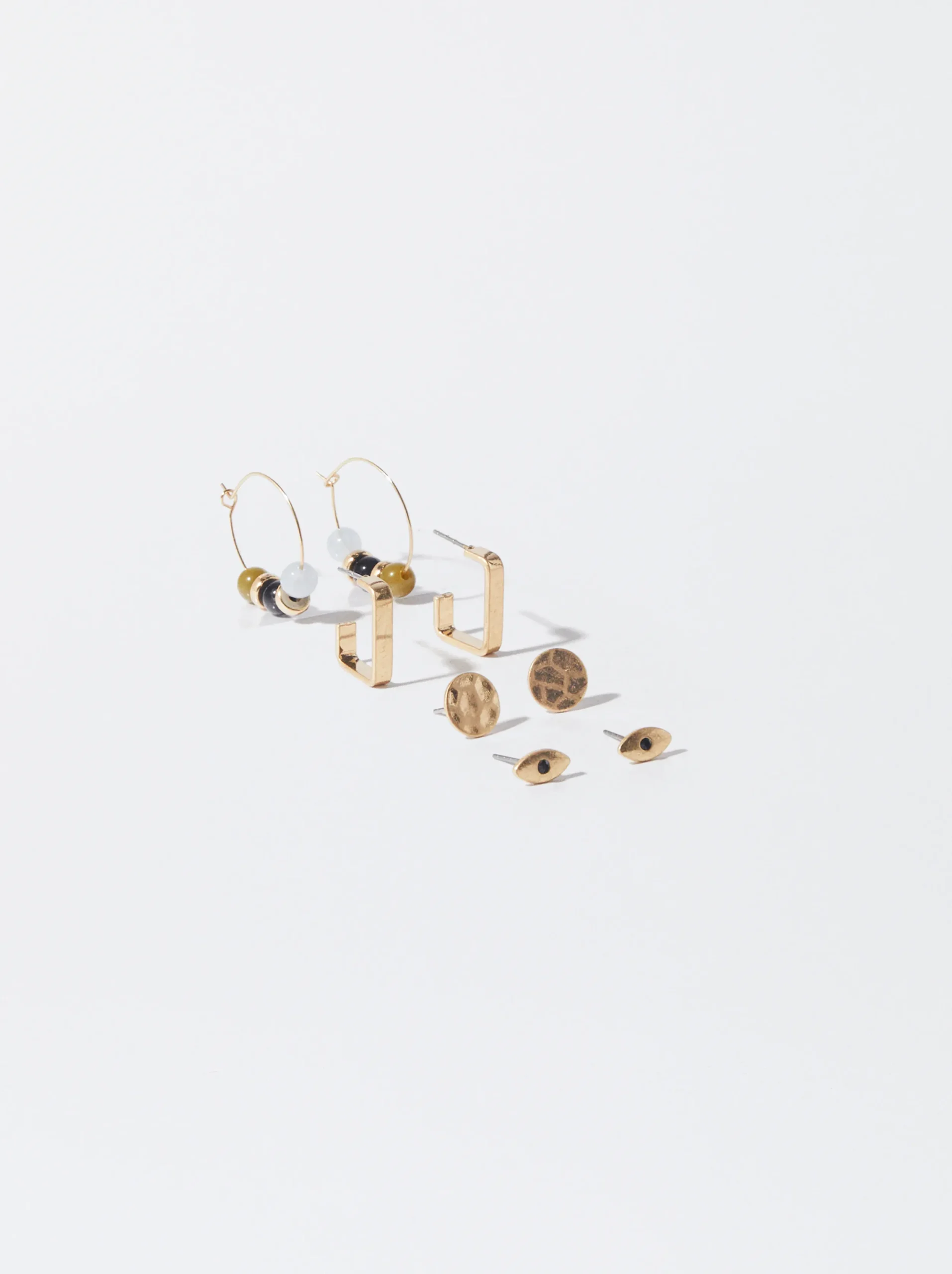 PARFOIS Conjunto De Pendientes Dorados Multicor Sale