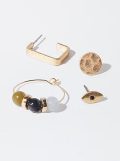 PARFOIS Conjunto De Pendientes Dorados Multicor Sale