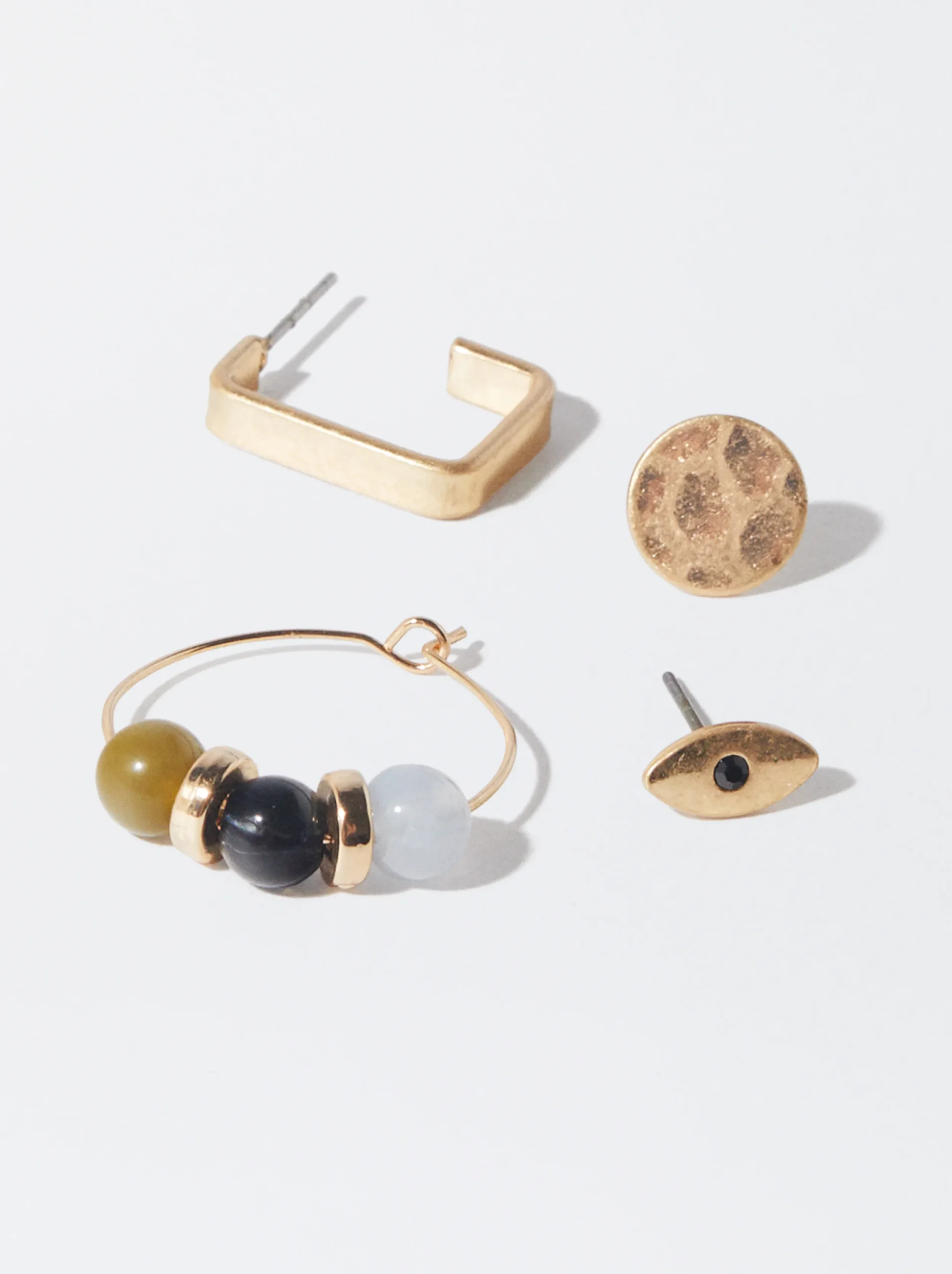 PARFOIS Conjunto De Pendientes Dorados Multicor Sale
