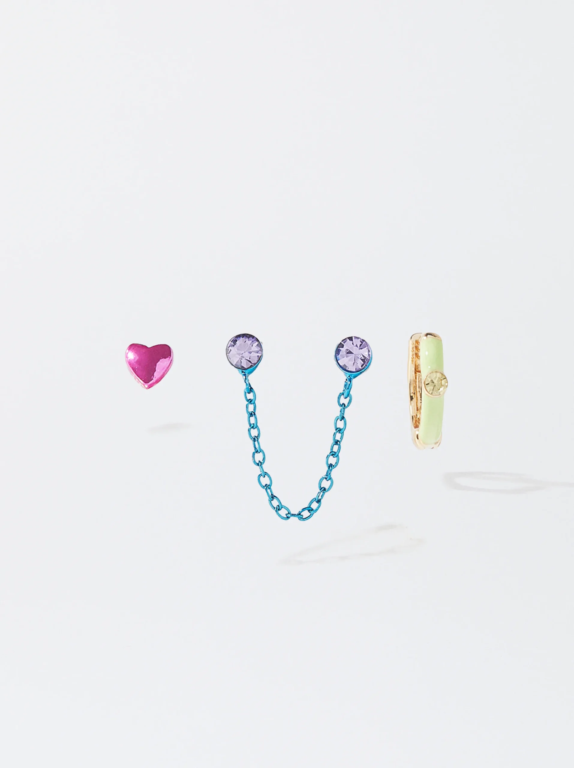 PARFOIS Conjunto De Pendientes Esmaltados Multicor Sale