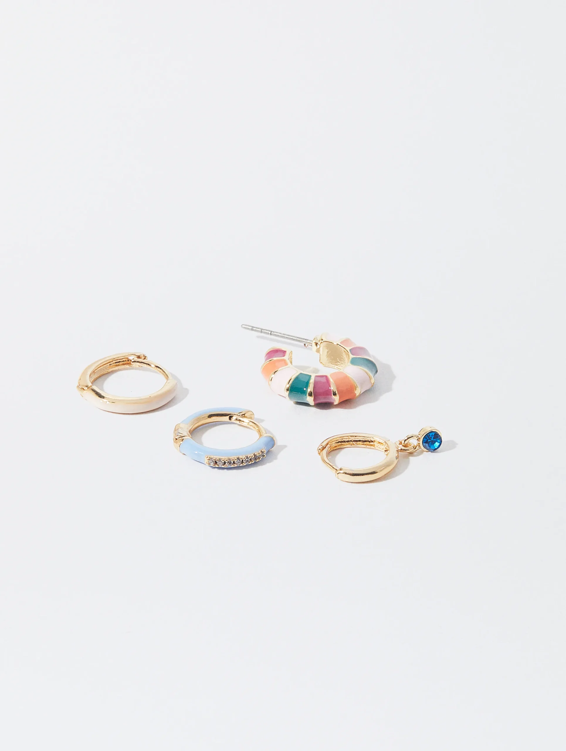 PARFOIS Conjunto De Pendientes Esmaltados Multicor Sale