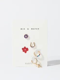 PARFOIS Conjunto De Pendientes Esmaltados Multicor Flash Sale