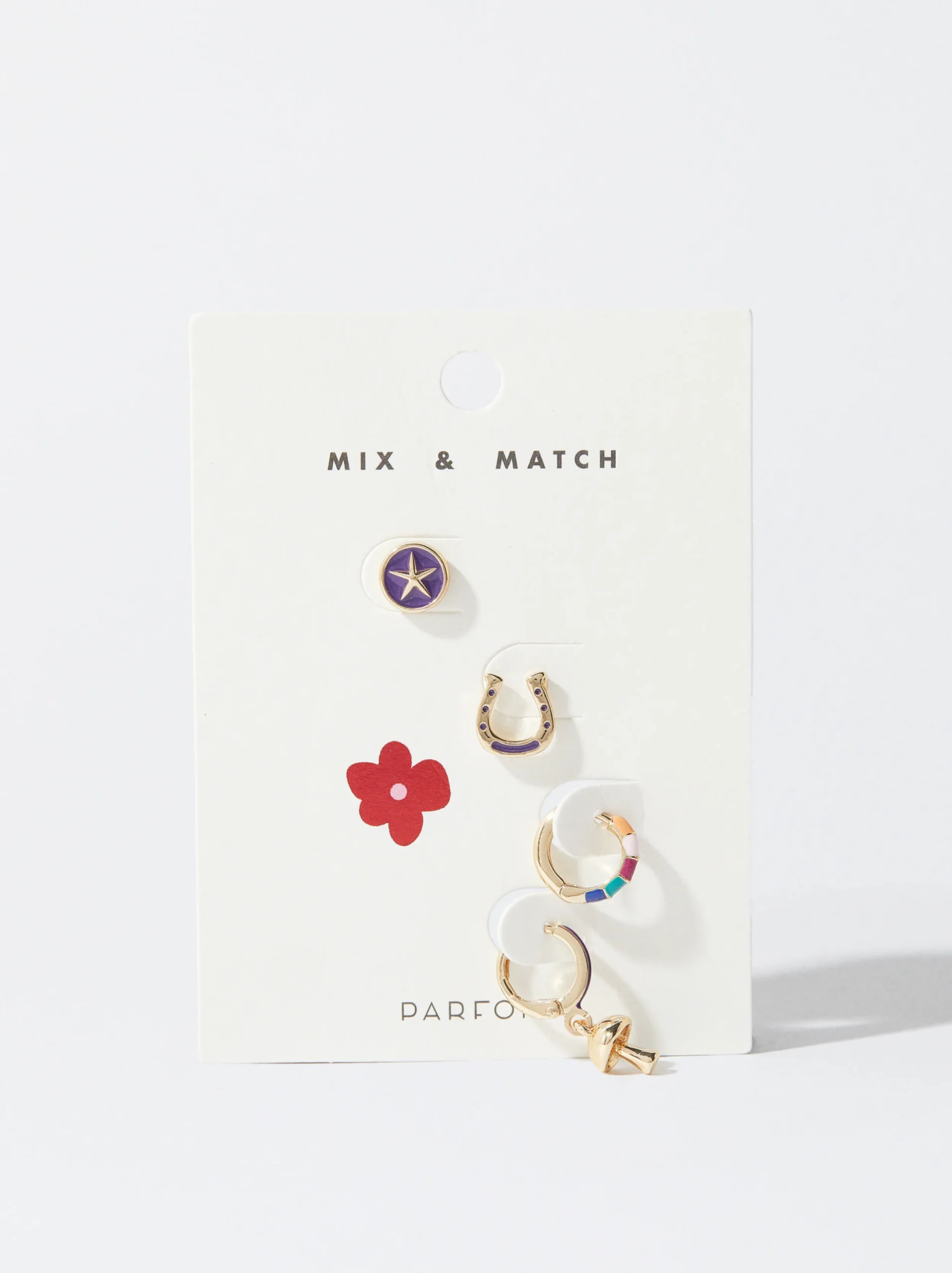 PARFOIS Conjunto De Pendientes Esmaltados Multicor Flash Sale