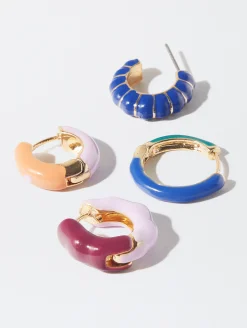 PARFOIS Conjunto De Pendientes Esmaltados Multicor Best Sale