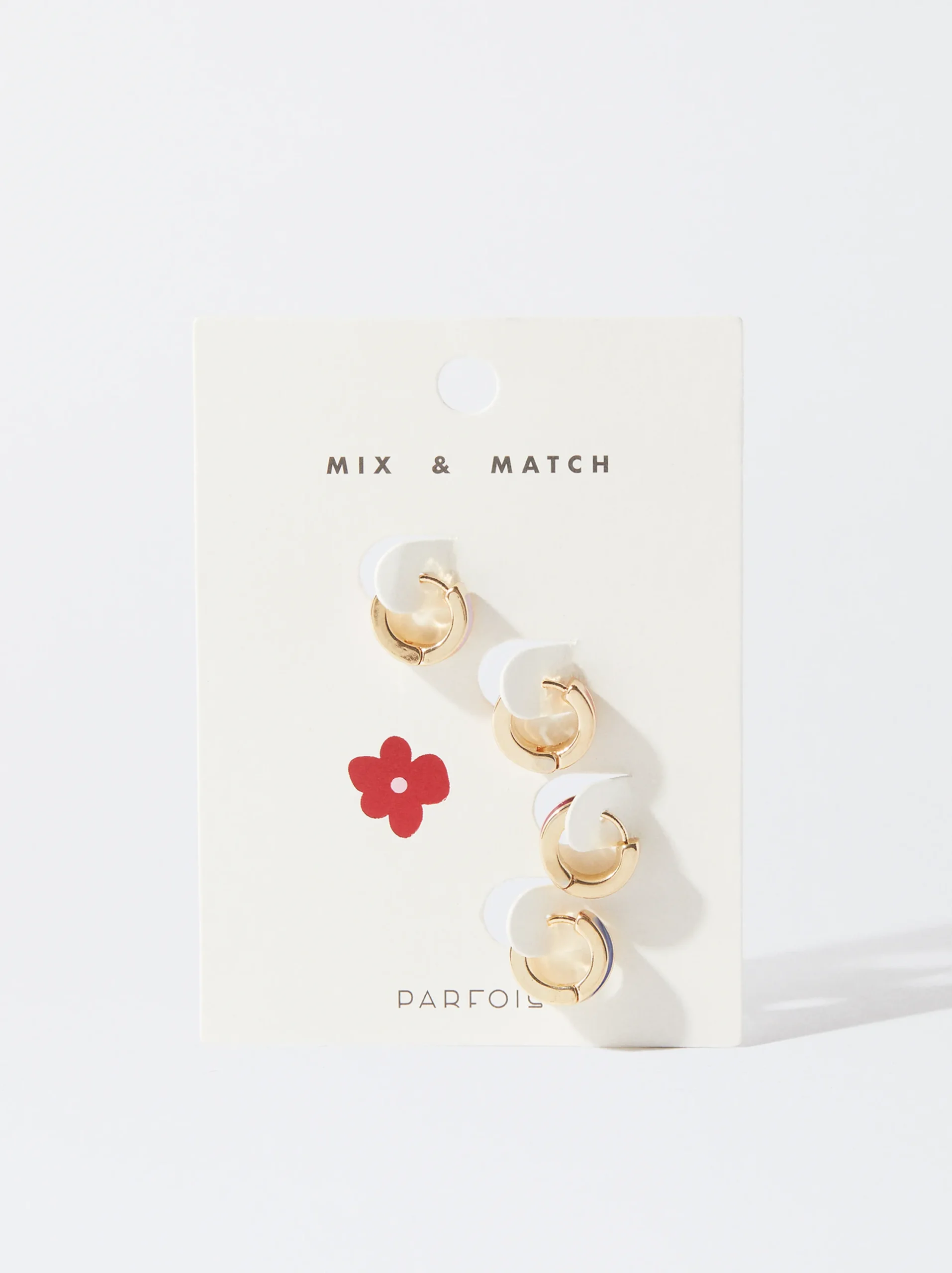 PARFOIS Conjunto De Pendientes Esmaltados Multicor Fashion