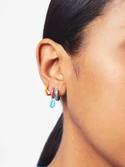 PARFOIS Conjunto De Pendientes Esmaltados Multicor Flash Sale