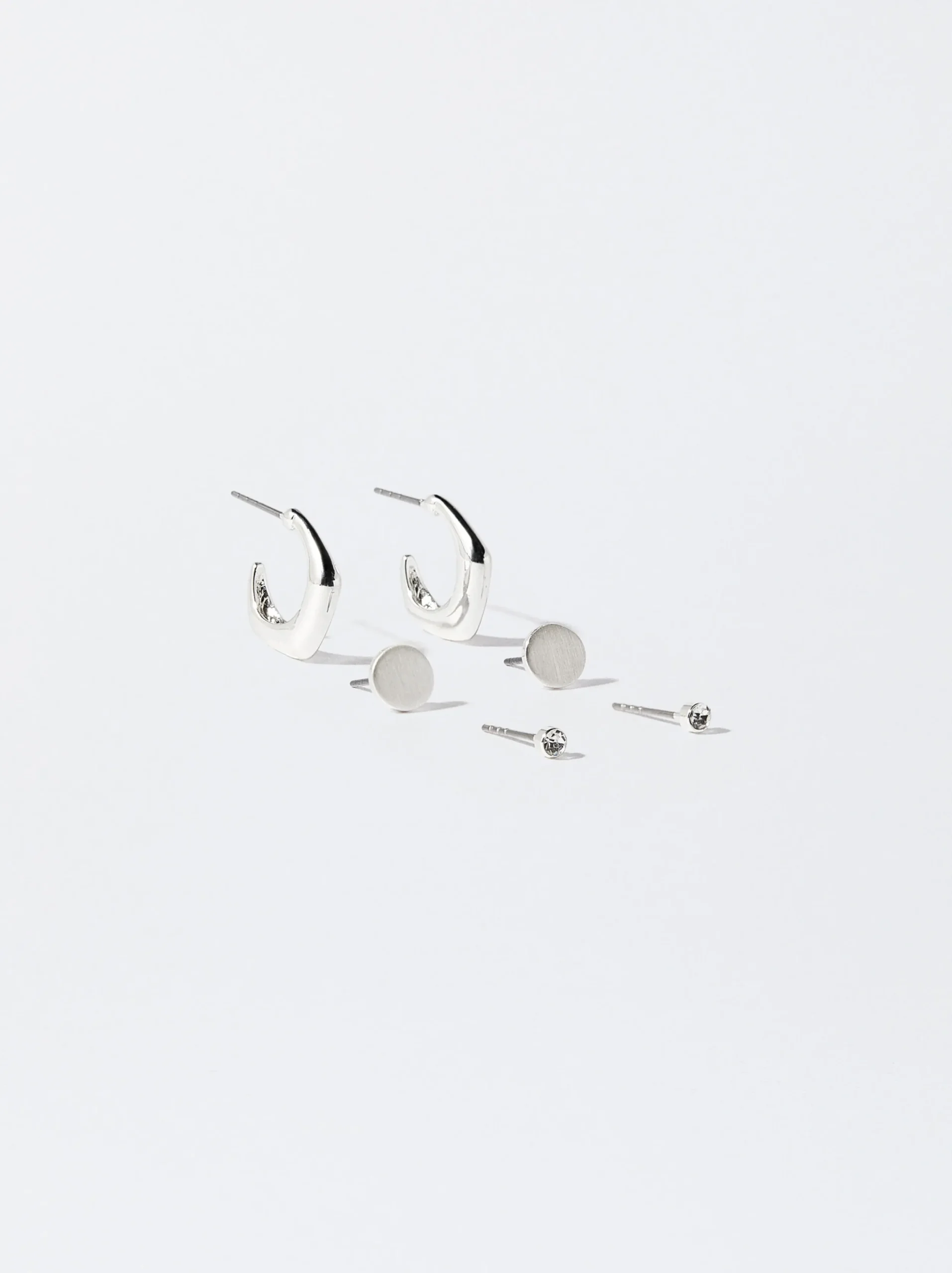 PARFOIS Conjunto De Pendientes s Plateado Best