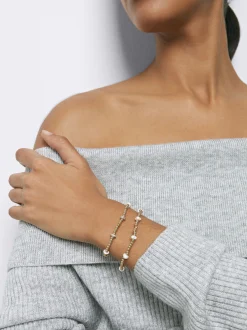 PARFOIS Conjunto De Pulseras El&aacute;sticas Beige Cheap