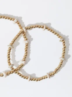 PARFOIS Conjunto De Pulseras Elásticas Beige Cheap