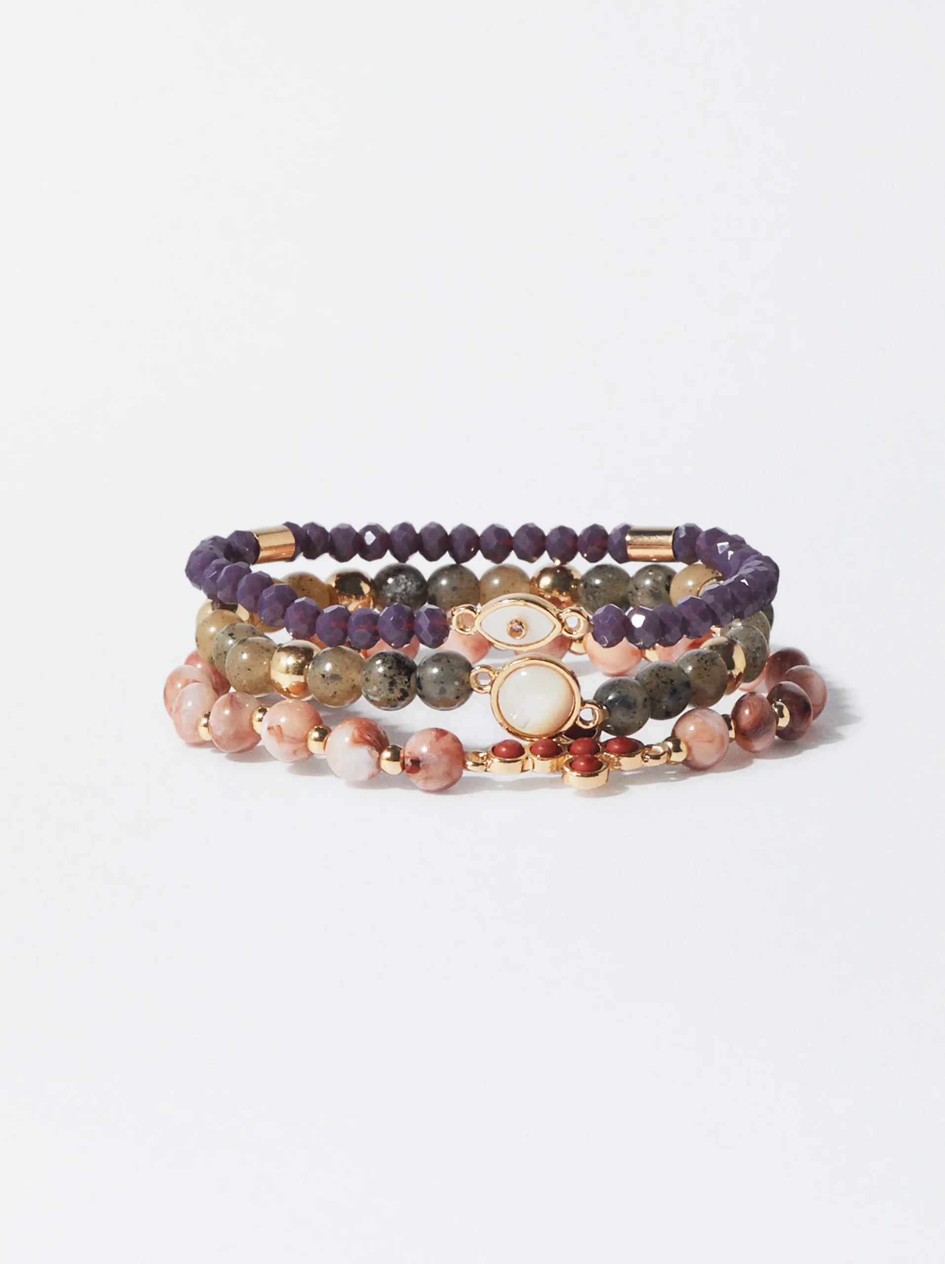 PARFOIS Conjunto De Pulseras Elásticas Con Piedra Multicor Clearance