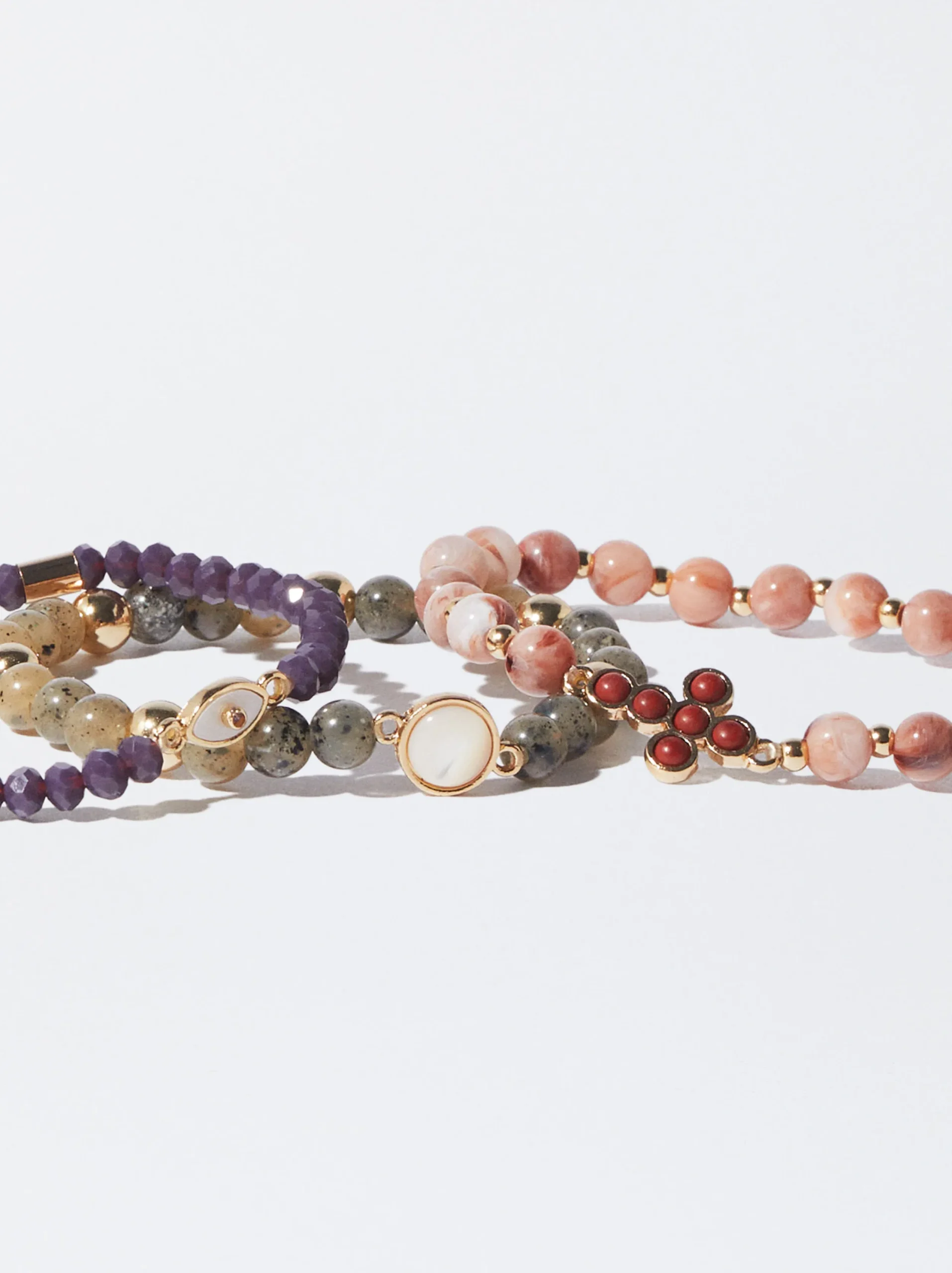 PARFOIS Conjunto De Pulseras Elásticas Con Piedra Multicor Clearance