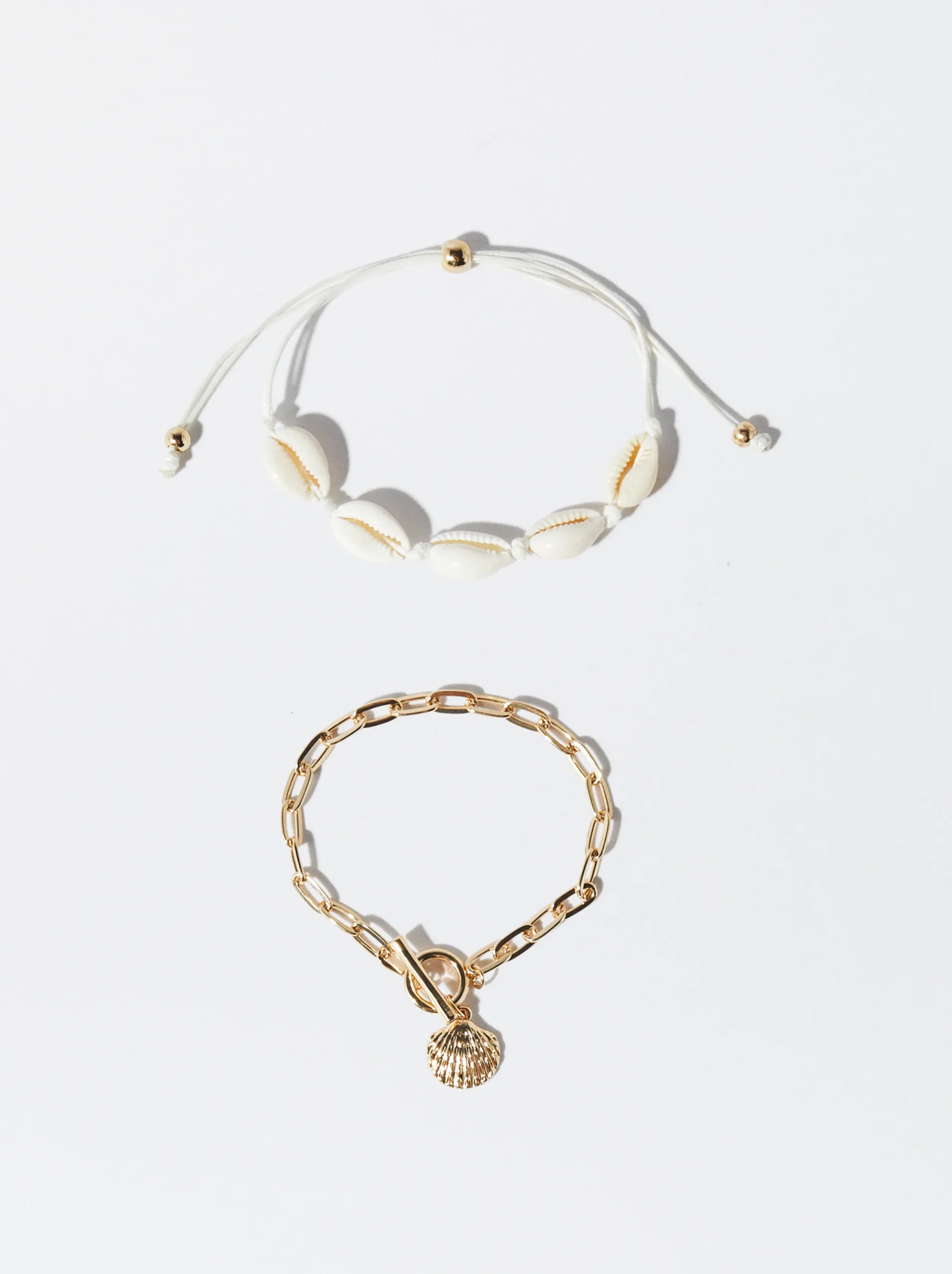 PARFOIS Conjunto Pulseras Conchas Dorado Online