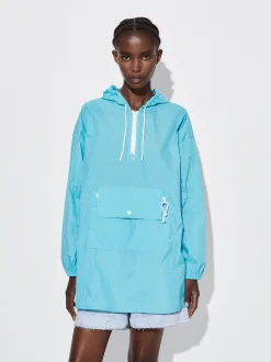 PARFOIS Cortavientos De Bolsillo Con Capucha Azul Discount