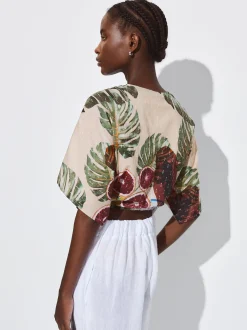 PARFOIS Cropped Top Estampado Multicor Best