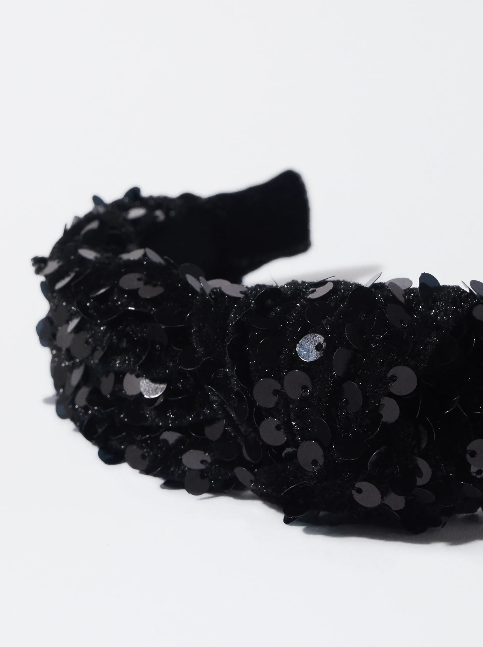 PARFOIS Diadema Con Lentejuelas Negro Clearance
