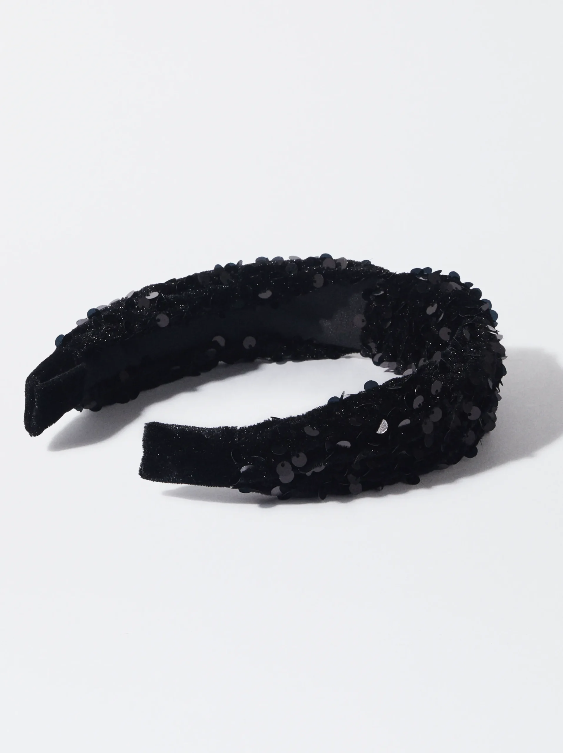 PARFOIS Diadema Con Lentejuelas Negro Clearance