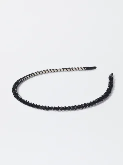 PARFOIS Diadema Fina Con Cristales Negro Fashion