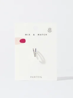 PARFOIS Ear Cuff Con Circonitas Multicor Outlet