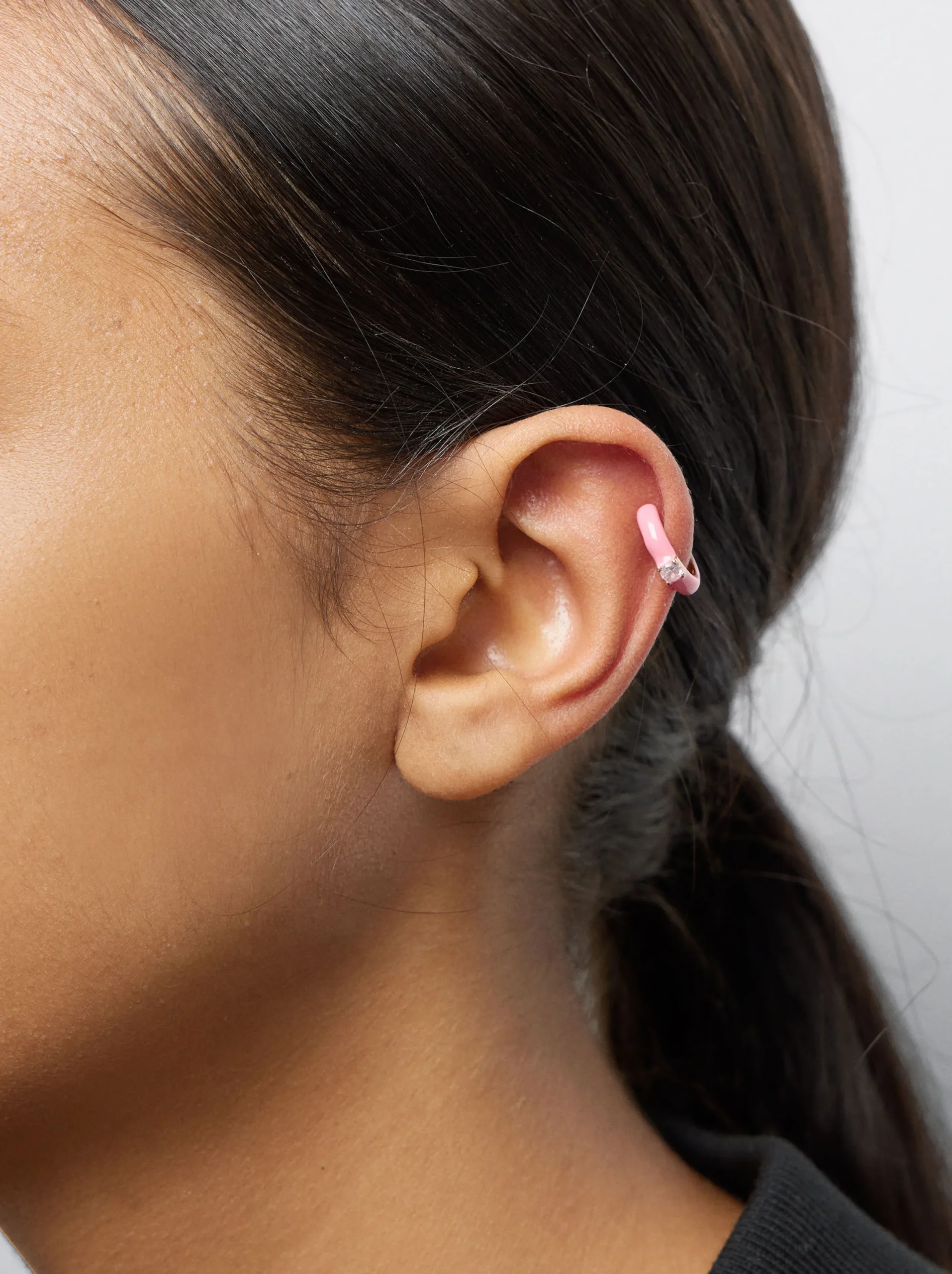 PARFOIS Ear Cuff Con Circonitas Fucsia Discount