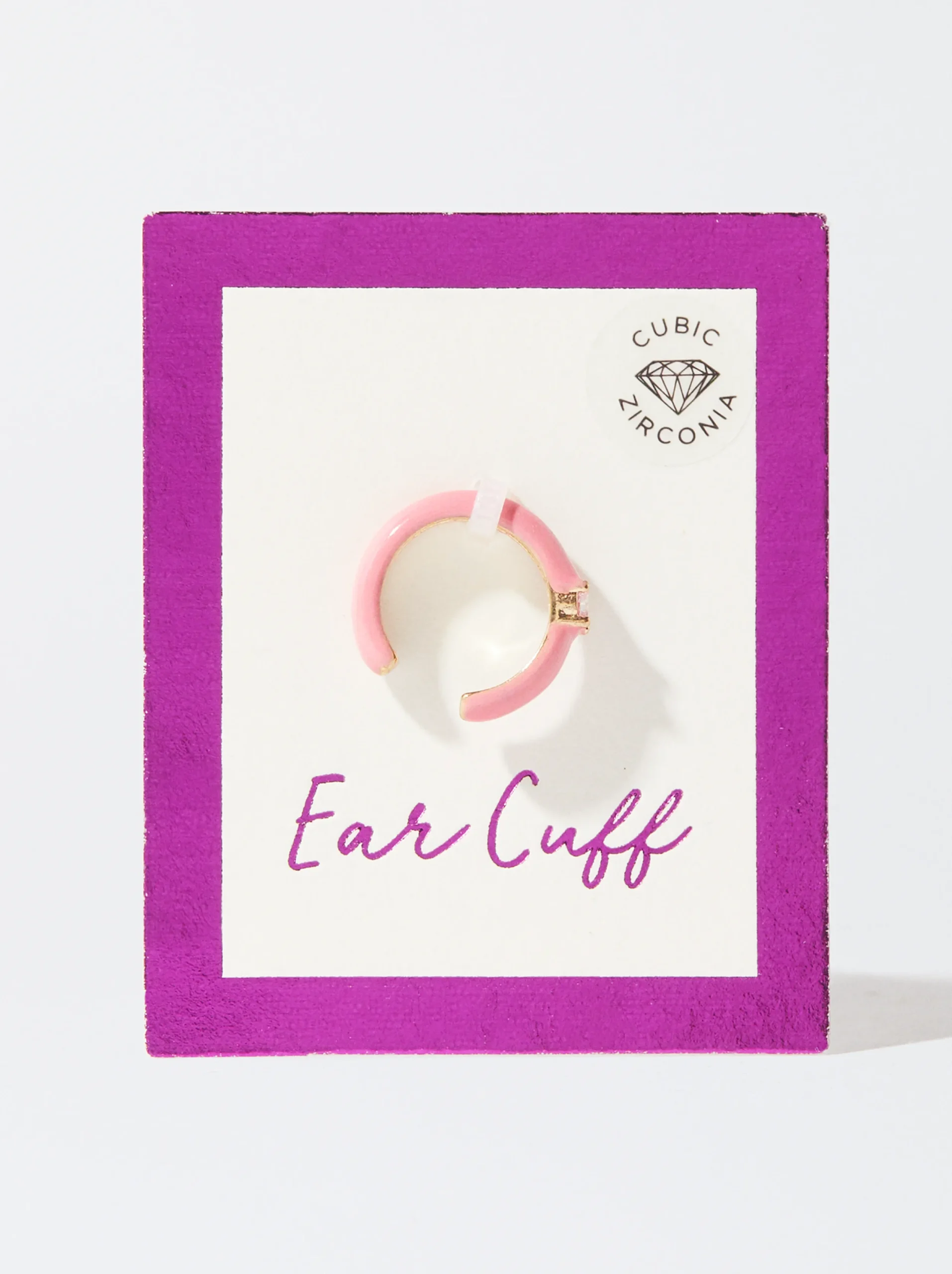 PARFOIS Ear Cuff Con Circonitas Fucsia Discount