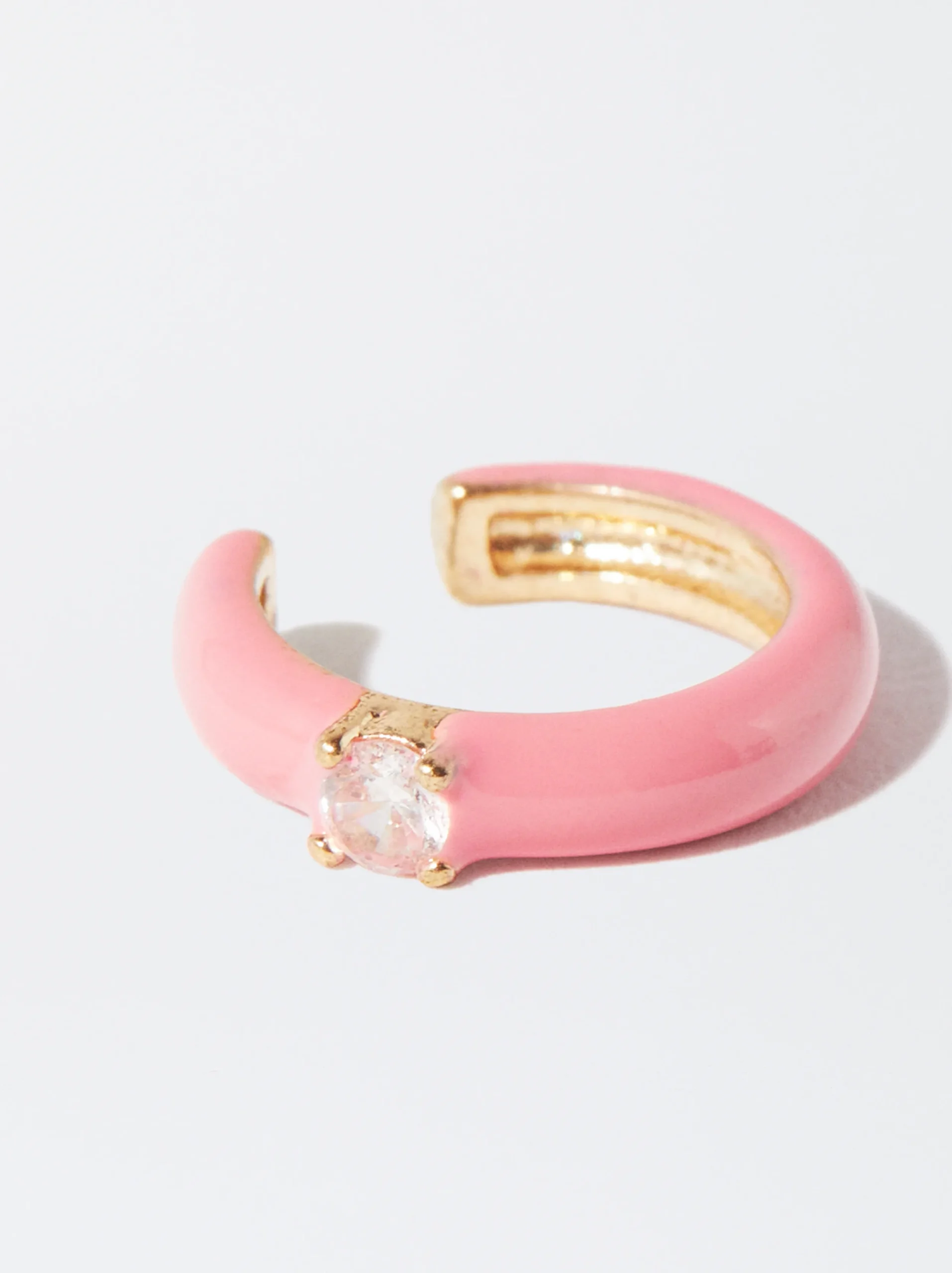 PARFOIS Ear Cuff Con Circonitas Fucsia Discount
