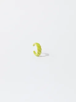 PARFOIS Ear Cuff Con Esmalte Beige New