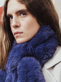 PARFOIS Estola De Pelo Azul Marino Store
