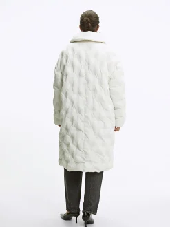 PARFOIS Exclusivo Online - Abrigo Largo Acolchado Blanco New