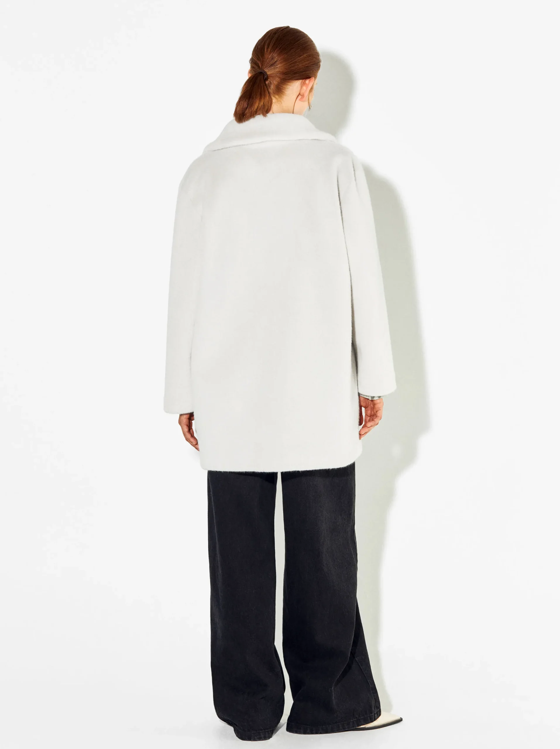 PARFOIS Exclusivo Online - Abrigo De Pelo Bolsillos Solapa Crudo Best Sale