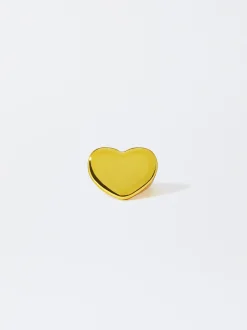 PARFOIS Exclusivo Online - Anillo Corazón Metalizado Dorado Discount