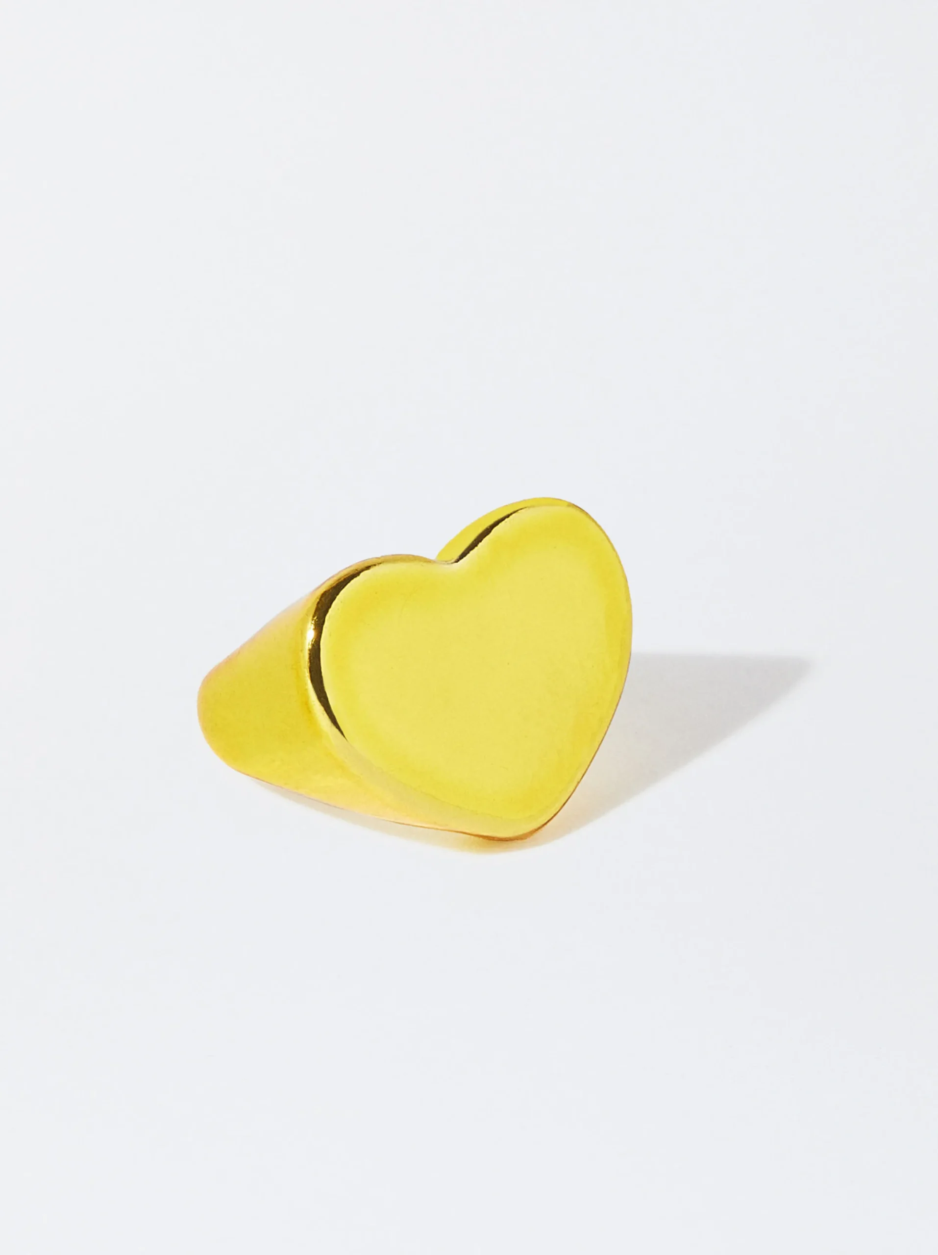 PARFOIS Exclusivo Online - Anillo Corazón Metalizado Dorado Discount