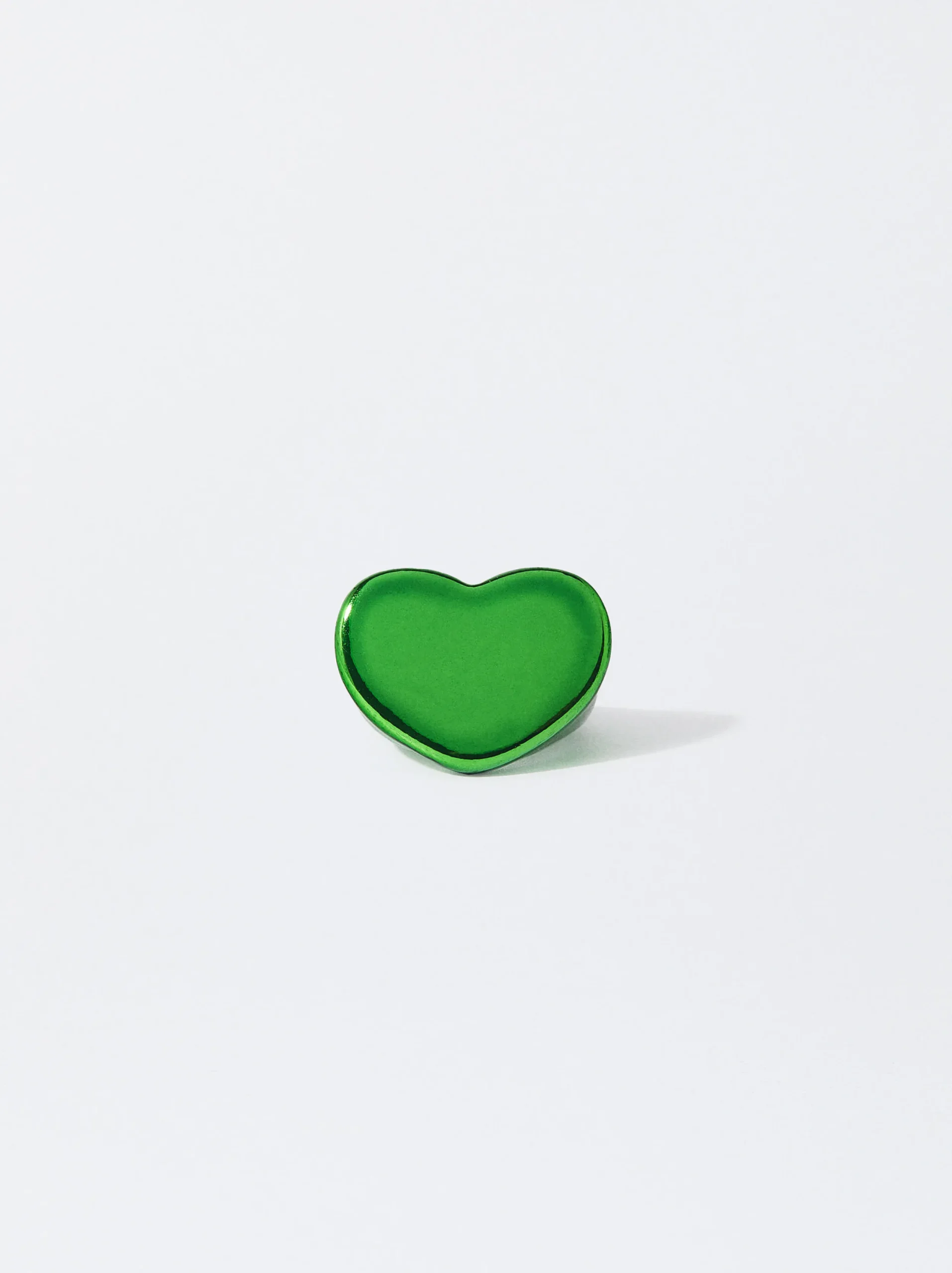 PARFOIS Exclusivo Online - Anillo Corazón Metalizado Verde Cheap