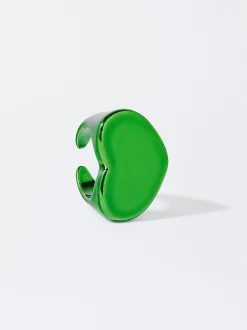 PARFOIS Exclusivo Online - Anillo Corazón Metalizado Verde Cheap