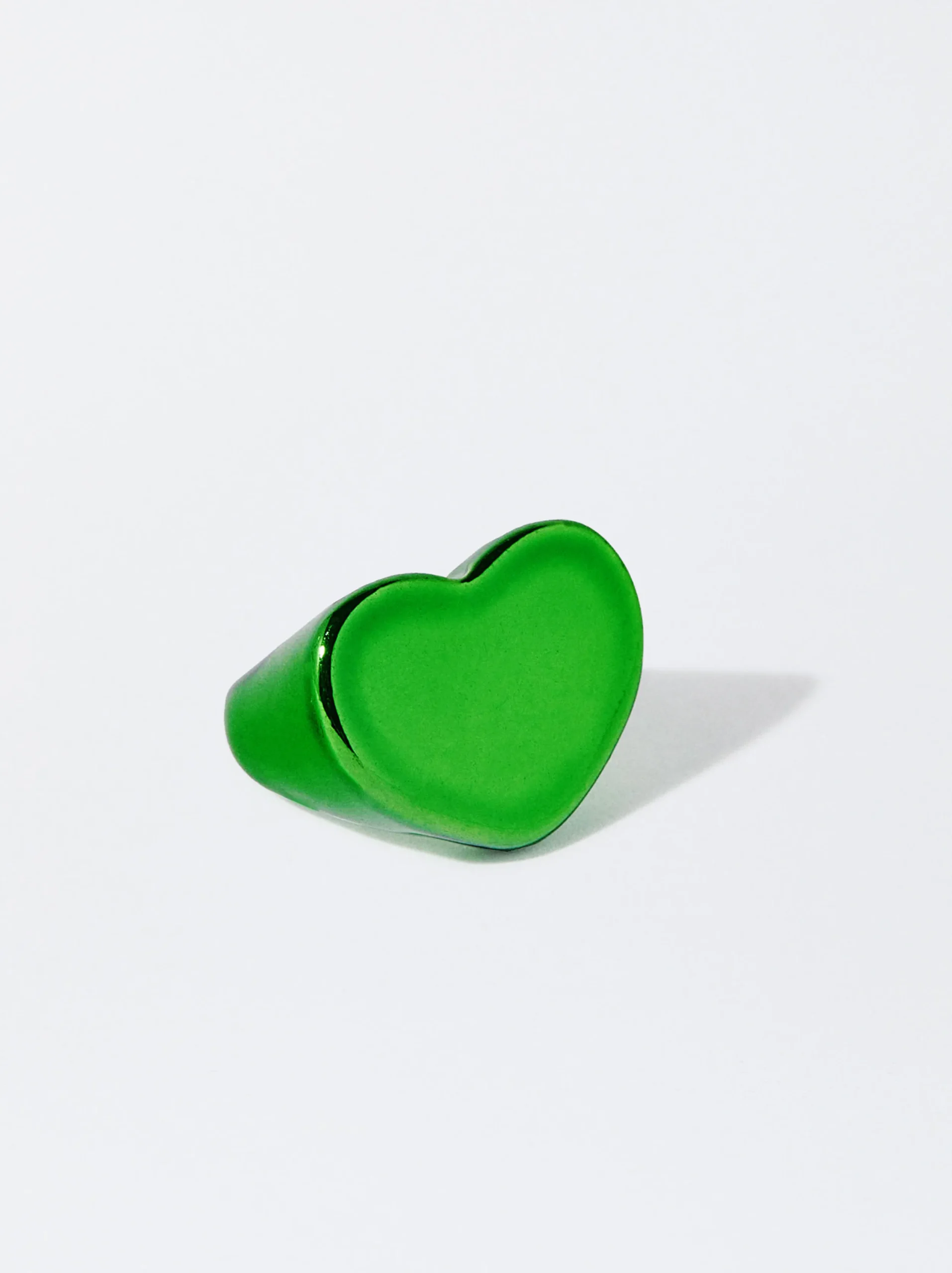 PARFOIS Exclusivo Online - Anillo Corazón Metalizado Verde Cheap