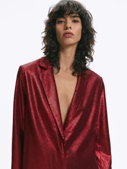 PARFOIS Exclusivo Online - Blazer De Lentejuelas Rojo Outlet