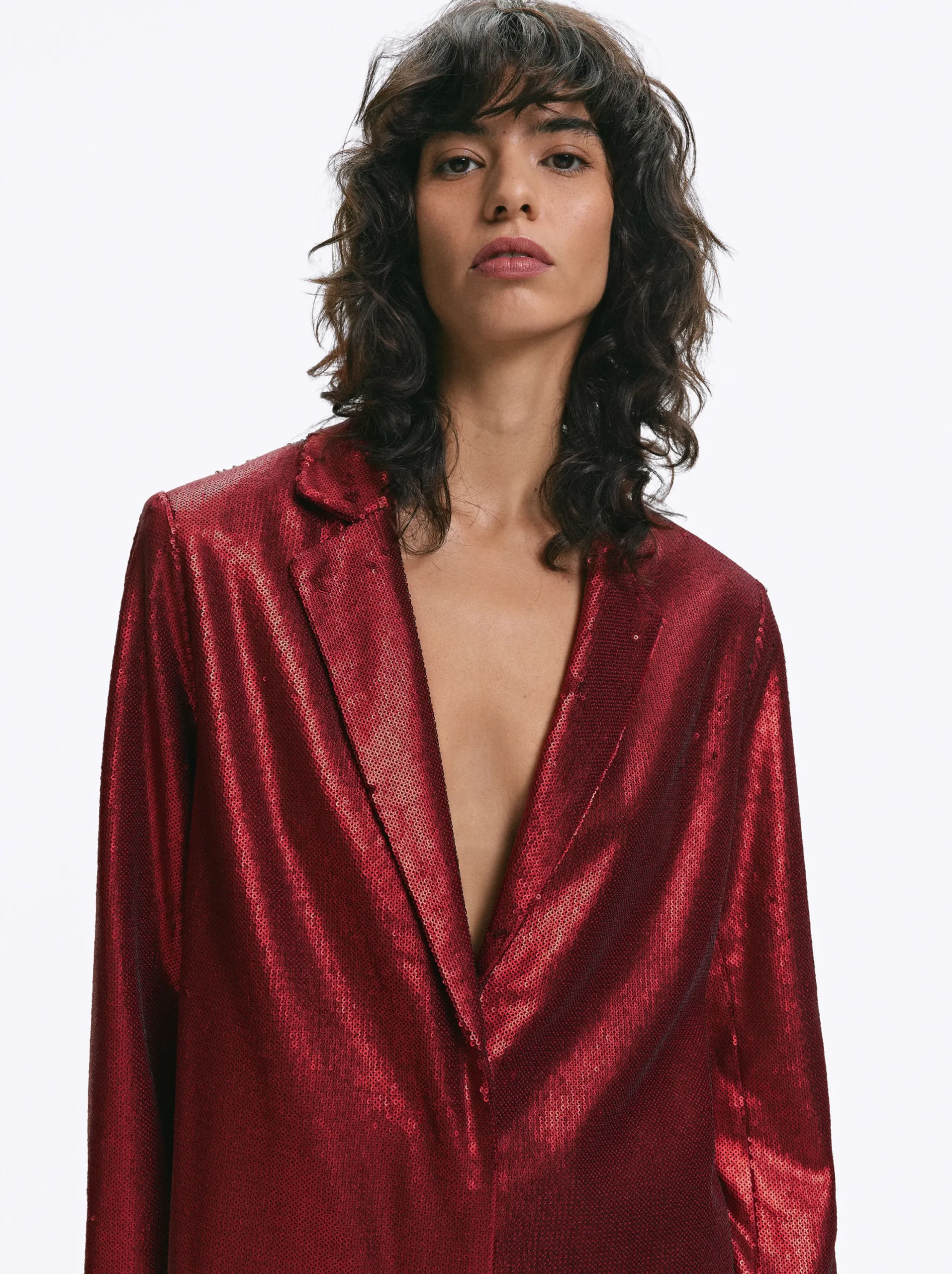PARFOIS Exclusivo Online - Blazer De Lentejuelas Rojo Outlet